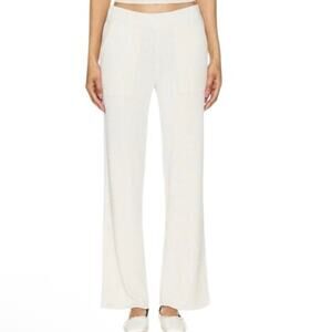 BAREFOOT DREAMS CozyChic Ultra Lite Wide Leg Rolled Hem Pant in Sand Dune NWT XL